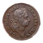 1722 Wood's Hibernia Halfpenny Harp Right Martin 4.11-C.4 R-6 PCGS graded AU53