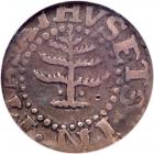 1652 Massachusetts Pine Tree Sixpence Noe-33a R5 NGC graded VF25