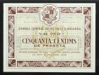 Andorra. Spanish Civil War. 1936 50 Centims