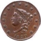 1820 N-12 R3 Large Date PCGS graded AU58
