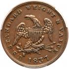 1837 Half Cent Token Low-49 Rulau HT-73 R2 PCGS graded AU53 - 2