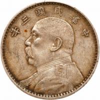China-Republic. Dollar, Year 3 (1914) PCGS EF40
