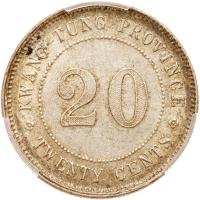 Chinese Provinces: Kwangtung. 20 Cents, Year 11 (1922) PCGS AU58