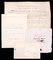 US Presidents: James Madison, John Tyler, Zachary Taylor and Ulysses S. Grant. Four Signed Pieces