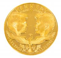 John F. Kennedy Collection: JFK & RFK Fine Gold Memorial Coin .900 Fineness 32mm 8&Acirc;&frac12; Grams