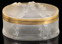 Ren&Atilde;&copy; Lalique Coppelia, Lidded and Hinged Oval Casket, Signed.