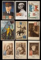 France 1940's-60's First-Day Postcards Group.
About 220 beautiful cards neatly mounted on home-made pages, quite a colorful gro