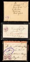 Orange Free State POW Mourning Covers Group
Three POW covers to South Africa, Bermuda and Ceylon (2 are censored), a scarce gro