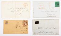 Blood's Penny Post & Boyd's City Express Covers Group
Six Boyd's (5 with handstamp, one with 2&Acirc;&cent; stamp), plus two Blood's.