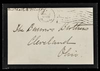 1904 Ida McKinley Free Frank Mourning Cover.
Canton, OH May 1, 1904 postmark and receiving backstamp with "Mrs Ida S McKinley"
