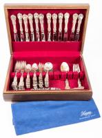 Reed & Barton Sterling Silver Flatware, Near-12 Piece Setting and Chest, 
 108 ozt