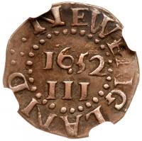 1652 Massachusetts Pine Tree Threepence Noe-34 NGC graded MS63 - 2