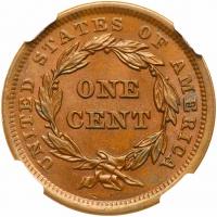 1843 N-3 R3 Petite Head, Small Ltrs NGC graded MS66 Brown - 2