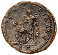 WITHDRAWN - Sabina, wife of Hadrian. &Atilde; As (9.14 g), as Augusta, AD 128-136/7 - 2