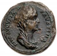 Diva Faustina I. &Atilde; Medallion 39 mm (46.13 g), died AD 140/1