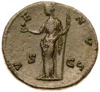 Faustina II. &Atilde; Sestertius (24.30 g), Augusta, AD 147-175 - 2