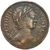 Connecticut 1785 Copper. Roman Head, Miller 2-A.1