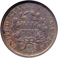 1806 Bust 1/2C. Lg 6, Stems NGC EF45 BR - 2