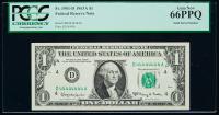 Gem CU $1 1963A FRN # D44444444A
