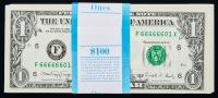 $1 1988A FRN pack F66666601 - F66666700X