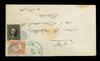 1861 3&Acirc;&cent; rose & 12&Acirc;&cent; black on cover