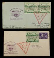 1933, 50&Acirc;&cent; Zeppelin Group Of 2 New York FDC's