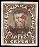 New Brunswick 1860 5&Acirc;&cent; Connell Plate Proof