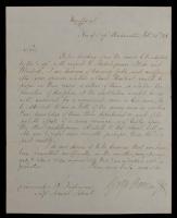 Bancroft, George: Beautiful Letter Signed with 16 Words in His Hand as Secretary of the Navy + ALS by Vice-Admiral David Dixon P