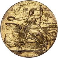 Greece. Olympic Games Athens 10th Anniversary Participant's Gilt Copper Medal, 1906