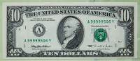 Three Choice CU 12 note 1999 $10 FRN BEP matched serial number sets - 2