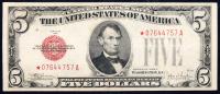 WITHDRAWN - Seven tough to locate $5 LT Star Notes
