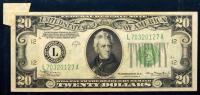 Pair of $20 FRN Butterfly Fold Errors