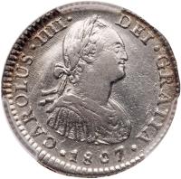 Mexico. Real, 1807/6-Mo TH PCGS About Unc