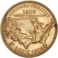 1904 Louisiana Purchase Exposition Official Souvenir Bronze Medal Unc - 2