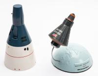 Two Vintage Original McDonnell Models, One Mercury Spacecraft Model on Northern Hemisphere Stand. One Resin Gemini Concept Capsu