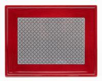 Gentleman's Cartier Dresser Tray of Premium Lacquered Wood, Inset with Mirror Etched in Repeated Cartier Logos. Mint in