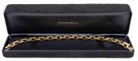 Men's Vintage Tiffany & Co. 18K Yellow Gold Bracelet with Impressive Weight and Striking Boxed Links. Original Presentat