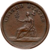 1783 Washington token. Large military bust - 2
