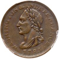 1783 Washington token. "UNITY STATES"
