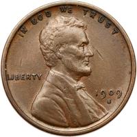 1909-S Lincoln 1C. VDB