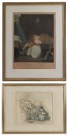 Francois Guerin's "Woman Reading and a Girl Playing" and Alexandre Chaponnier's "Prelude de Nina"