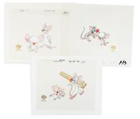 Three 
(3) Genuine Production Cels from Steven Spielberg Presents PINKY AND THE BRAIN