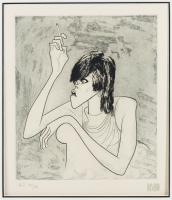 Hirschfeld, Al. "Jane Fonda, 1975" Signed & Numbered Lithograph.