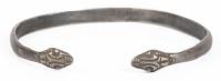 Men's or Ladies Cuff, Slightly Smaller Version of a Medieval Mythical Amphisbaena, Two-Headed, Snake Bracelet/Cuff in Silver