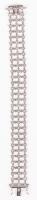 Sterling Silver and Cubic Zirconia Panel Bracelet, Marked 925 NM