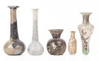 Collection of Five Roman Glass Vessels