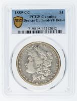 1889-CC. Morgan Dollar. PCGS graded VF Details Devices Outlined