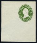 Envelope, 1860, 10&cent; green. XF-Sup
