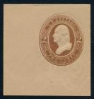 U.S. Envelope, 1884, 2&cent; brown on fawn. XF-Sup