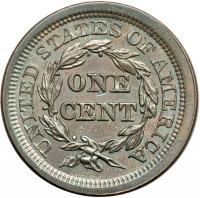 1843 N-4 R1 Petite Head with Reverse of 1844 MS62. - 2